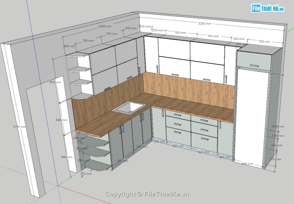 tủ bếp,sketchup tủ bếp,tủ,thư viện cửa các loại,thư viện tủ đồ